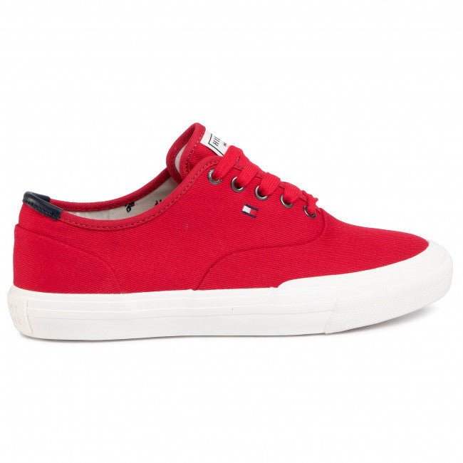 Tommy Hilfiger Plimsolls Core Oxford Twill Sneaker | Red