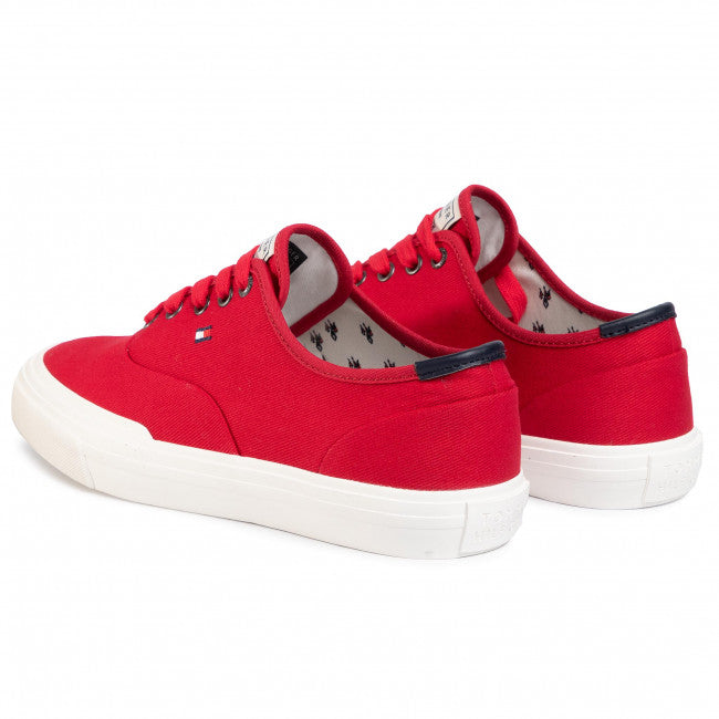 Tommy Hilfiger Plimsolls Core Oxford Twill Sneaker | Red