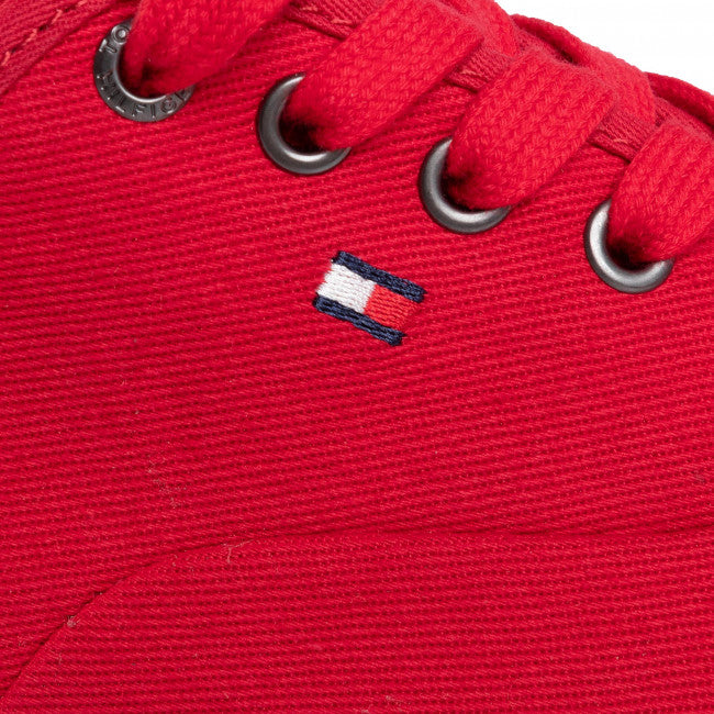 Tommy Hilfiger Plimsolls Core Oxford Twill Sneaker | Red