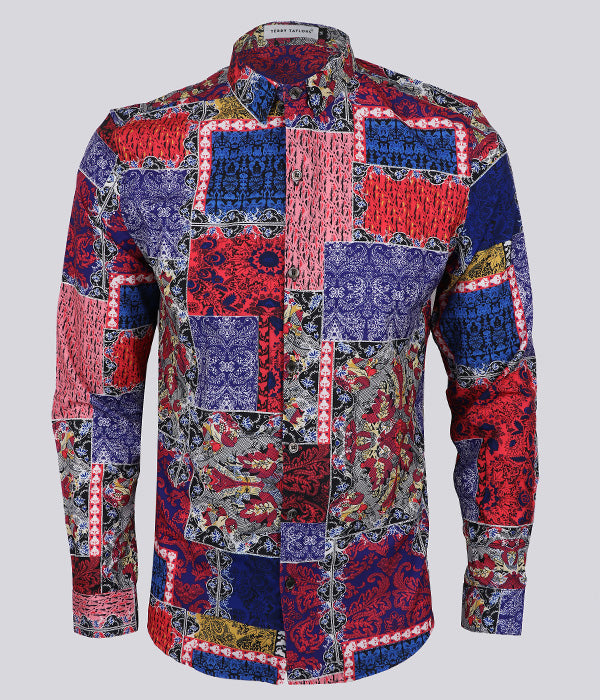 Terry Taylors Vintage Long Sleeve | Blue Pink Purple Yellow