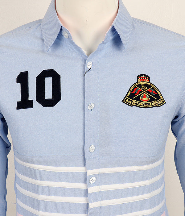 Eden Park 10 Logo Shirt | Blue