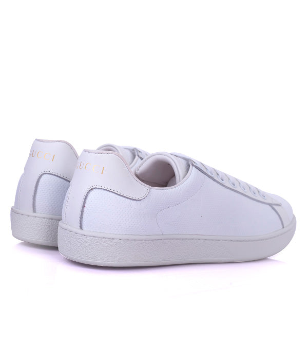 GG New Ace Logo Low Top Sneaker | White