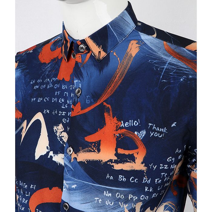 Terry Taylors Vintage Long Sleeve | Navy Blue Multicolor