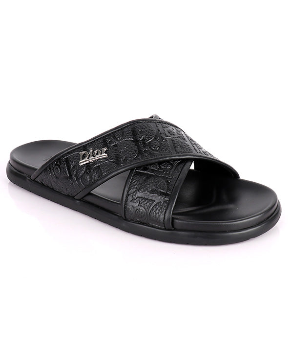 C.D Crisscross Slides|Black