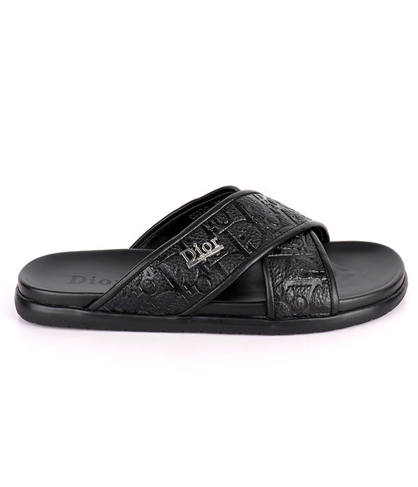 C.D Crisscross Slides|Black
