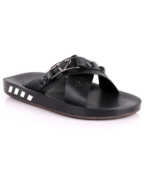 V Platform Crisscross Slippers