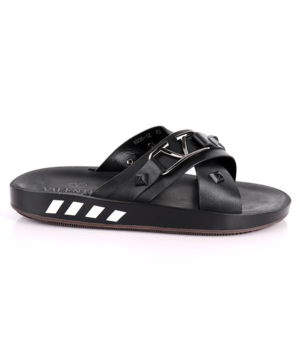 V Platform Crisscross Slippers