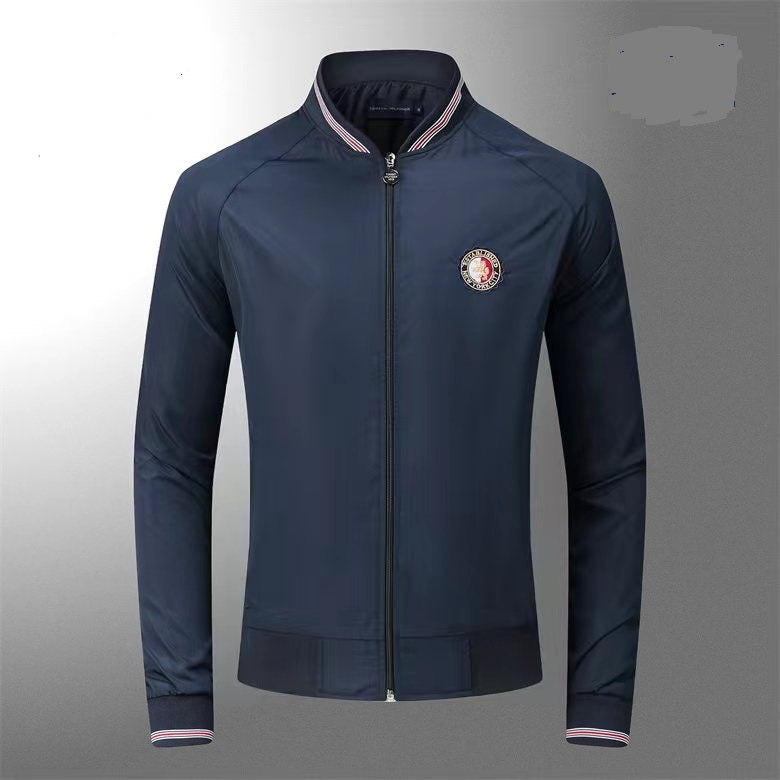 Tommy Crested Navy Soft Shell Wind Cover Jacket