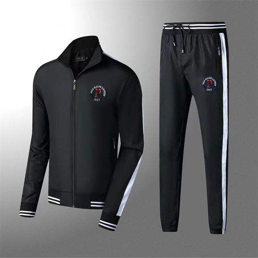 PRL Crested Light Shell Black Tracksuit Men's Wind Cover