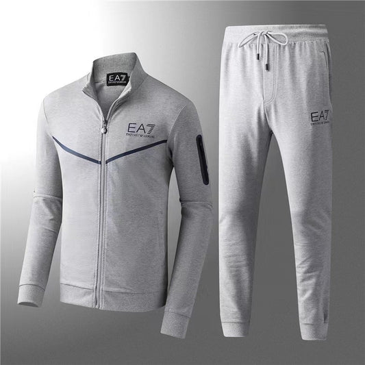 EA7 Emporio Armani Men's Zipper Grey Tracksuit