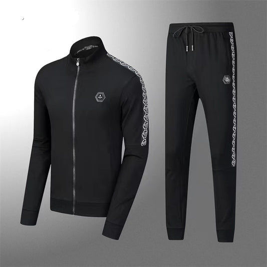 Philipp plein PP Long sleeves Zipper Tracksuit in Black