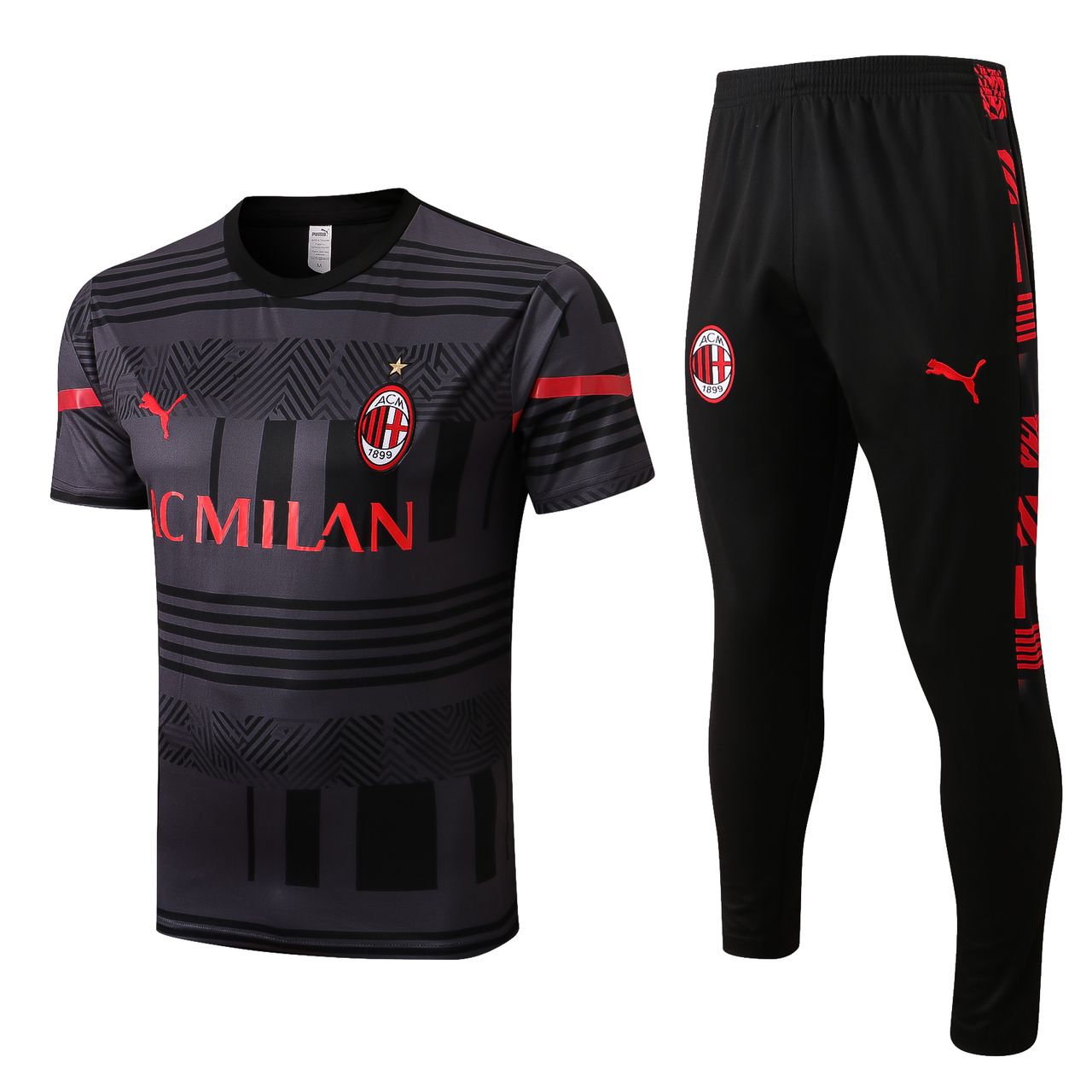 AC MILAN BLACK TRAINING TECHNICAL SOCCER TRACK-KIT
