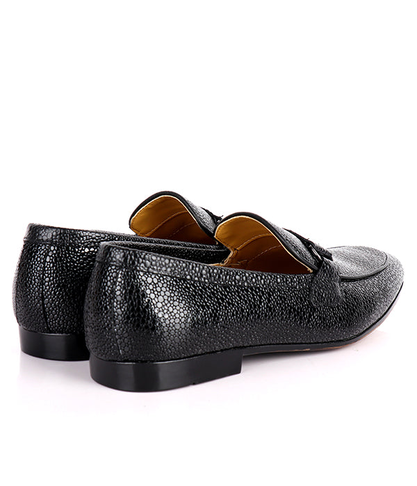 John Foster Stingray Slip-on Men's Loafers|Black