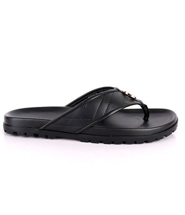 GG Logo Thong Slipper|Black