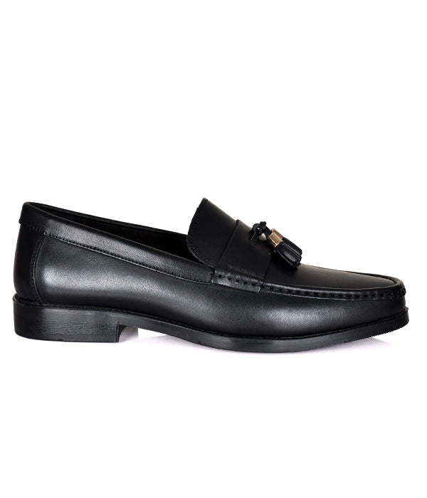 Black Plain Tassel Aldo Loafers