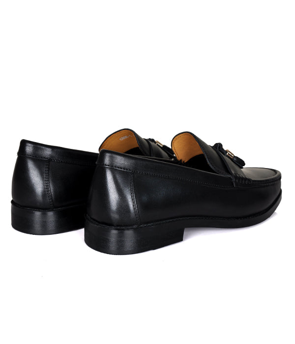 Black Plain Tassel Aldo Loafers