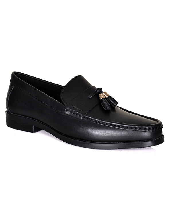 Black Plain Tassel Aldo Loafers