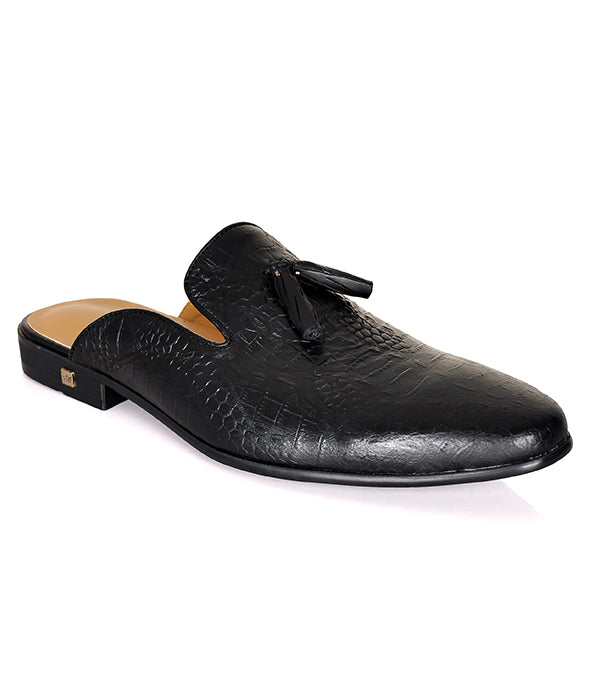 Berluti Black Tassel Mules