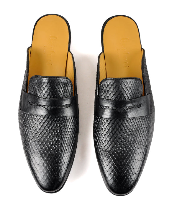 Berluti Black Penny Mules