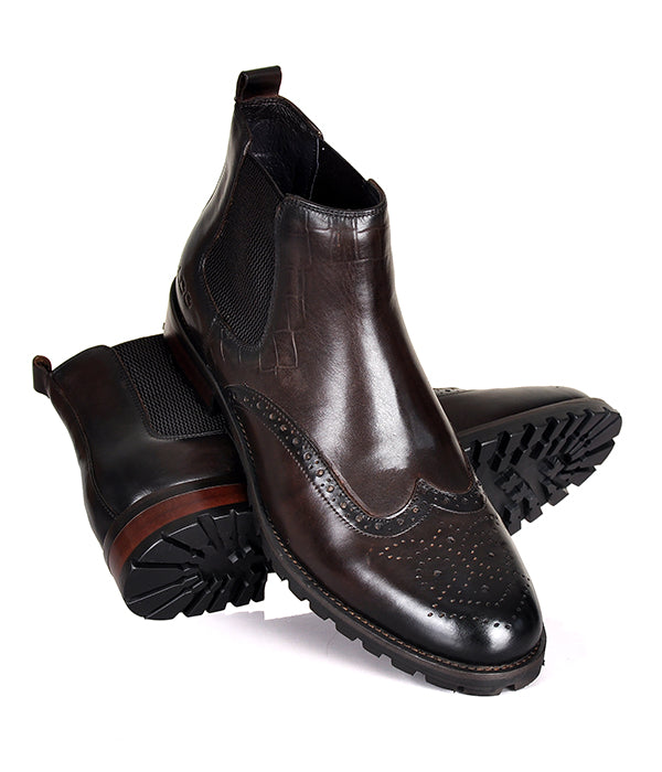 Aldo Coffee Leather Men Boots