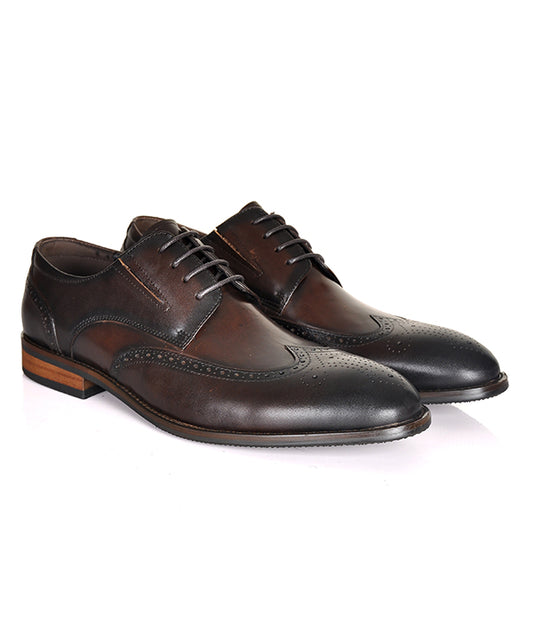 Aldo Derby Coffee Leather Shoes
