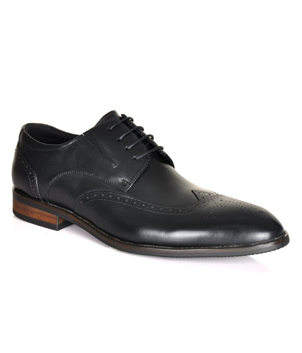 Aldo Derby Black Leather Shoes