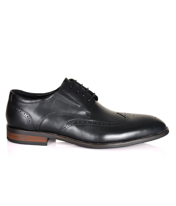Aldo Derby Black Leather Shoes