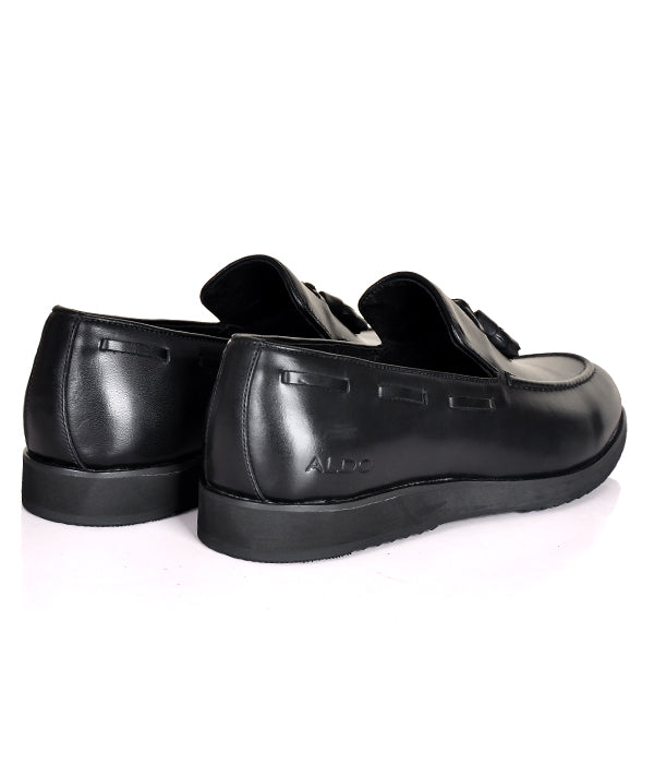 Aldo Tassel Black Leather Men's Loafers