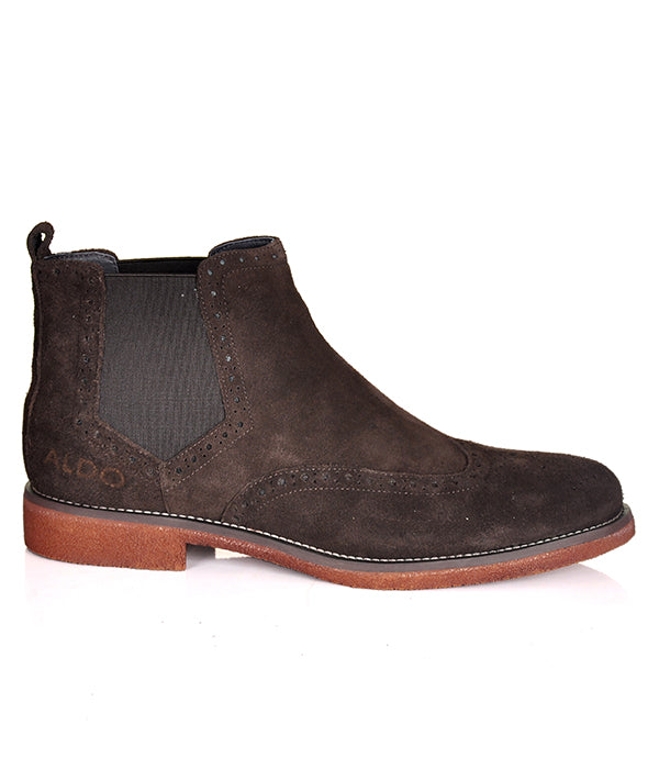 Aldo Coffee Suede Leather Men's Boots