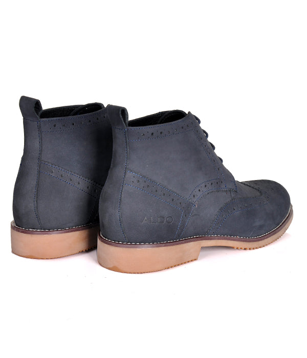 Aldo Blue Nubuck Leather Boots
