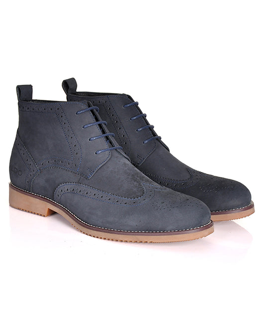 Aldo Blue Nubuck Leather Boots