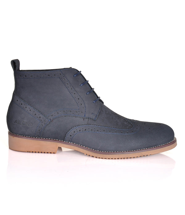 Aldo Blue Nubuck Leather Boots