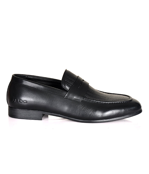 Aldo Black Leather Men's Penny Loafers