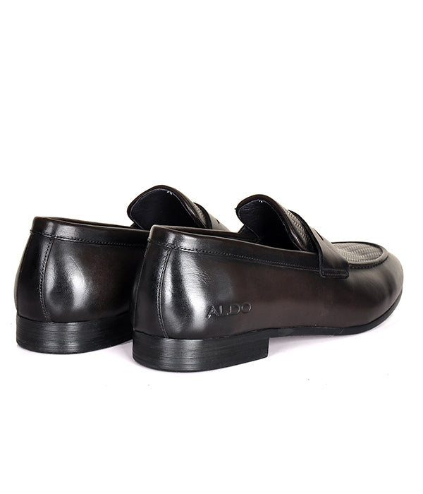 Aldo Coffee Leather Men's Penny Loafers