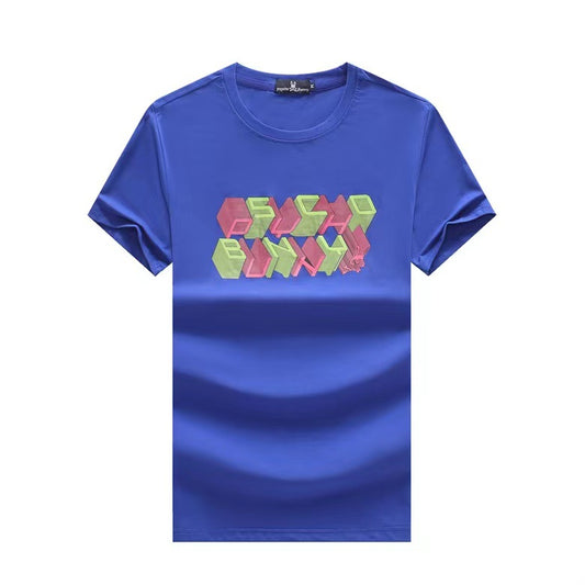 Psycho Bunny Men's Regular Fitted T-shirt-Blue