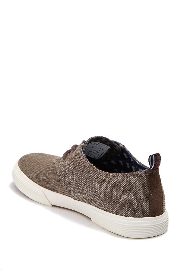 Ben Sherman Bristol Lace-up Sneaker In Brown Canvas
