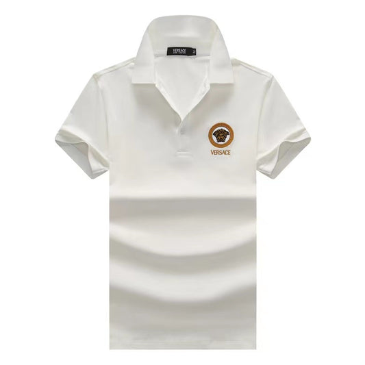 Medusa Collection Men's Cotton Polo-White