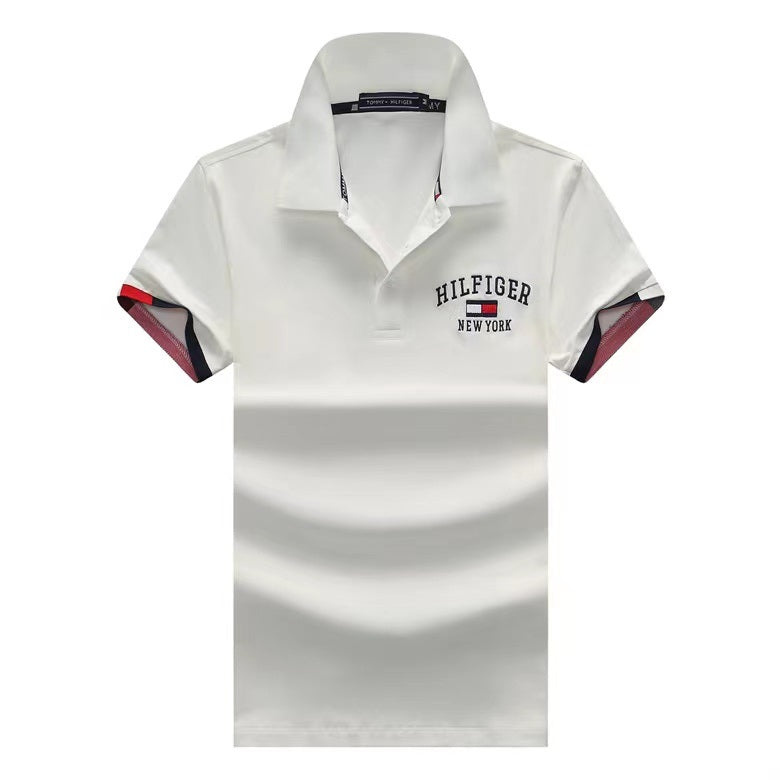 Tommy Hilfiger Newyork Crest Lettering Men's Polo-White