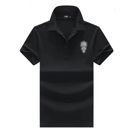 Fendi Men's Cotton polo-shirt|Black