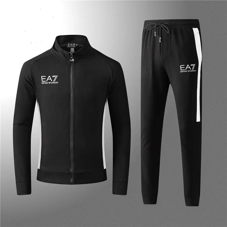 EA7 Emporio Armani Zipper Tracksuit Black Ajebomarket