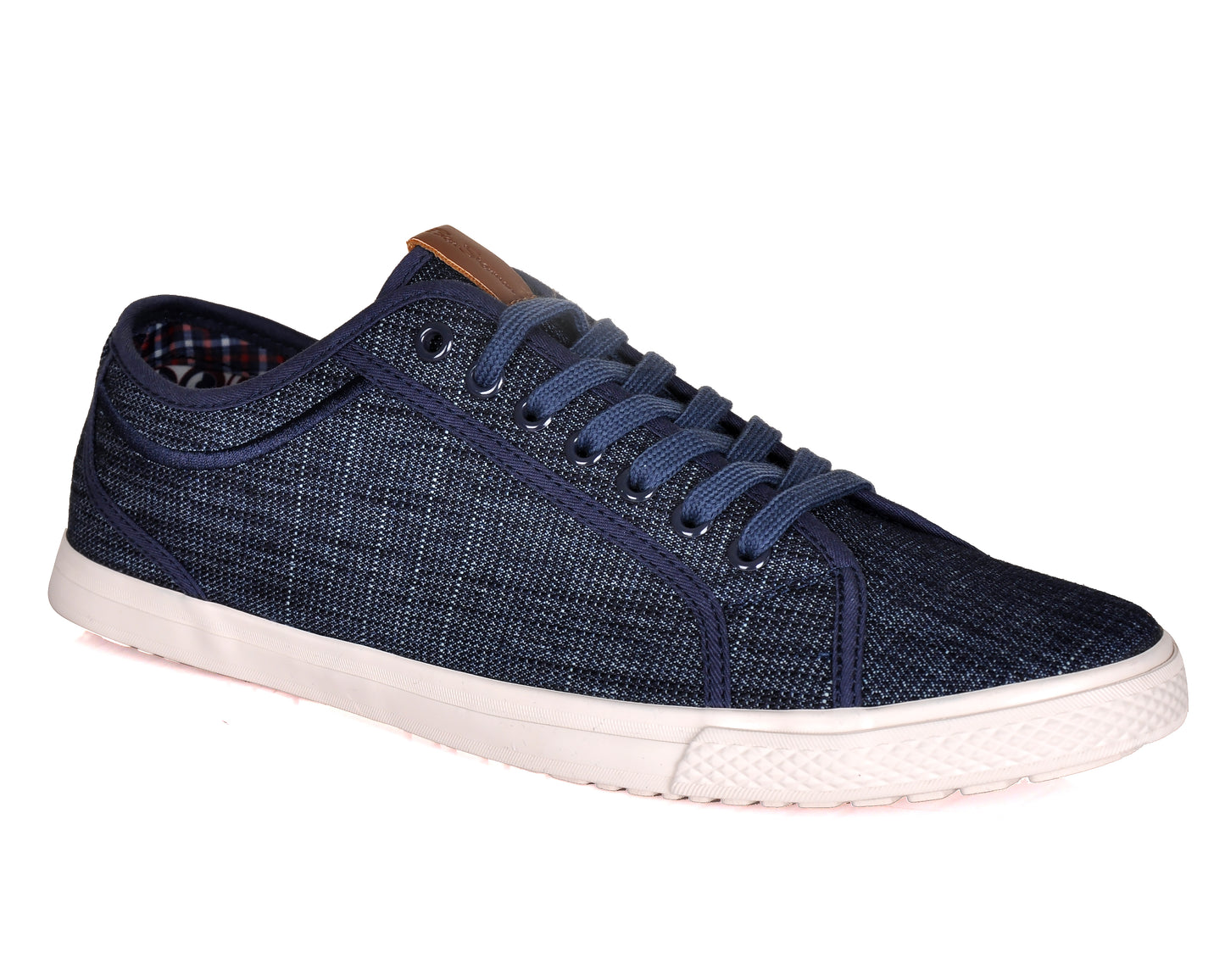 Ben Sherman Chandler LO BNM00017 Men's Denim Canvas Plaid Lifestyle Sneakers