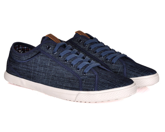 Ben Sherman Chandler LO BNM00017 Men's Denim Canvas Plaid Lifestyle Sneakers