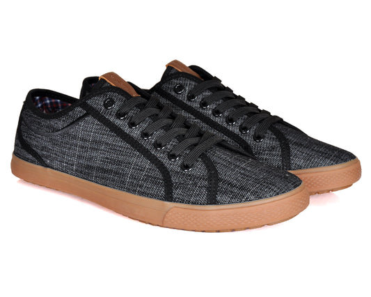 Ben Sherman Chandler LO BNM00017 Men's Canvas Black Denim Plaid Lifestyle Sneakers