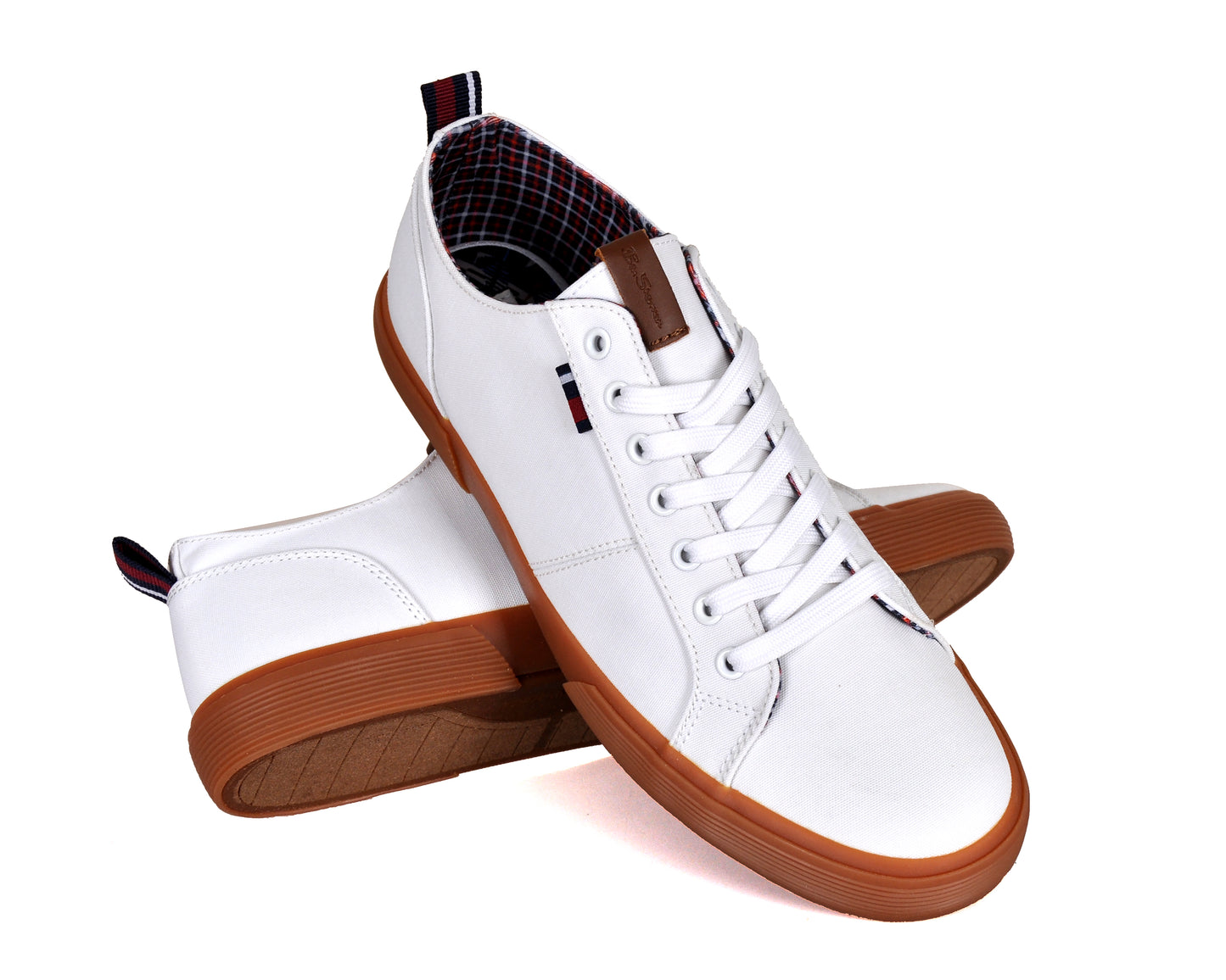 Ben Sherman Bristol New Prill Plaid Trim Sneakers