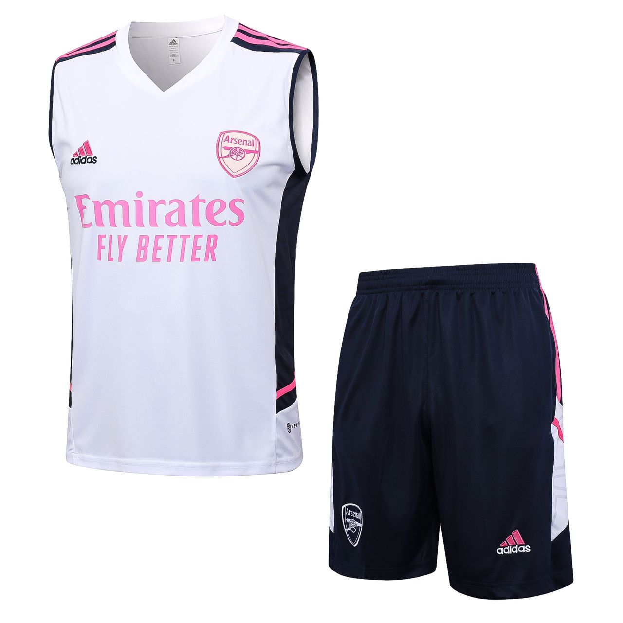 Arsenal Sleeveless Training Kit (Top+Shorts) White 2023/24
