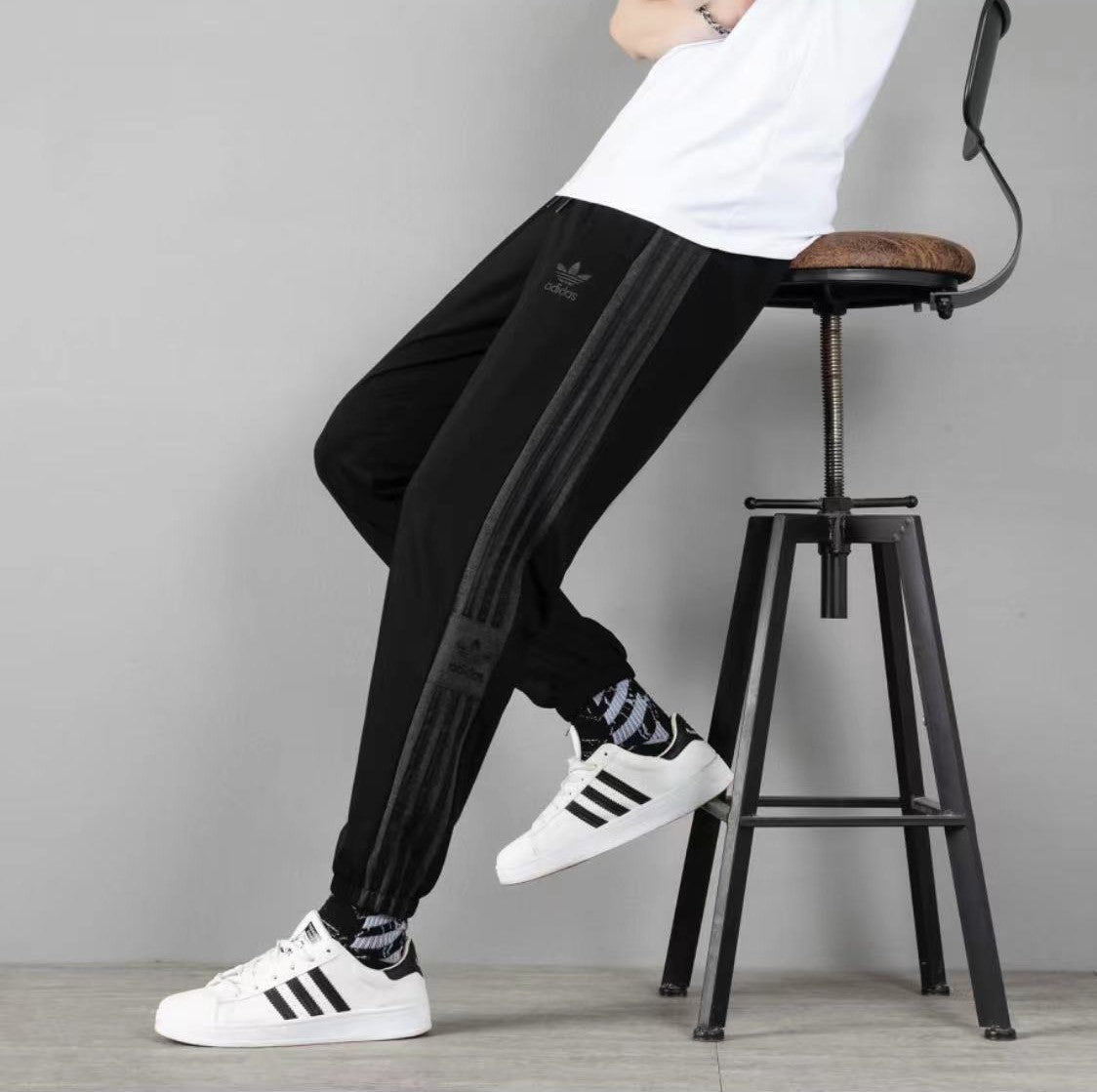 Adidas Men's Outdoor Black Joggers