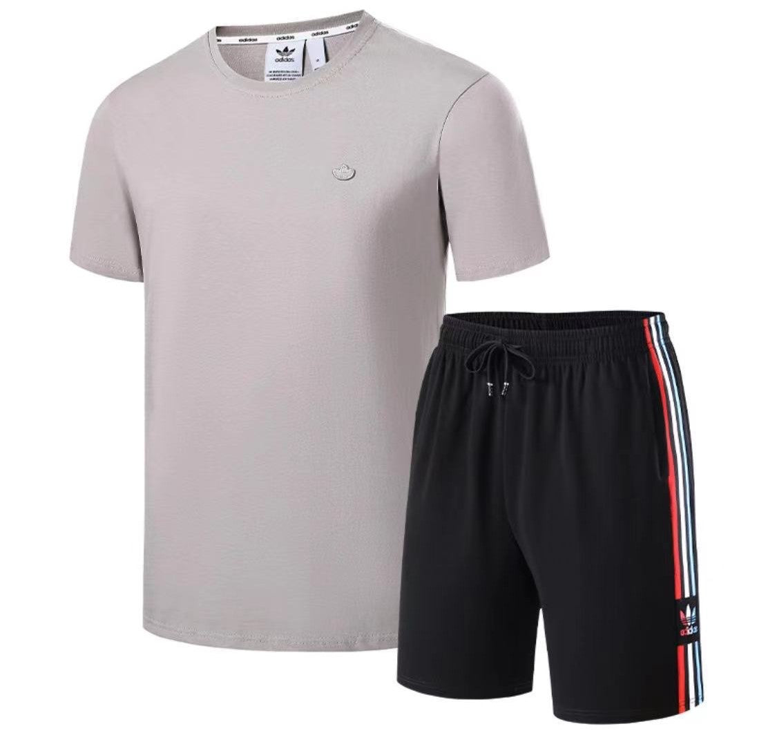 Adidas short set tracks-Almond Tan