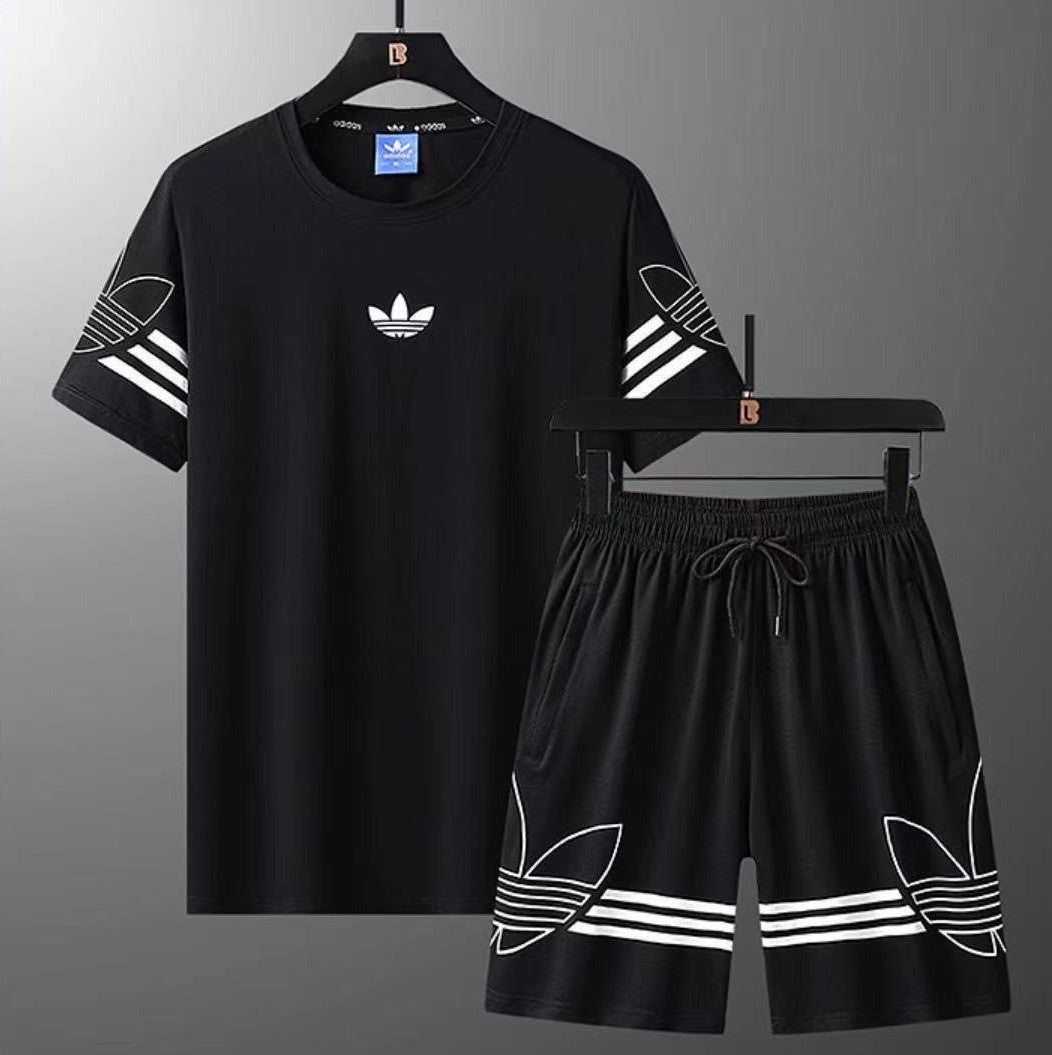 Adidas Sportswear Adidas Shorts And Top Set Men's Adidas Essential Training Short Set Men's-Black – Ajebomarket
