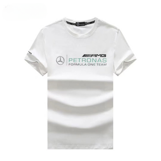 AMG Petronas men's white round neck