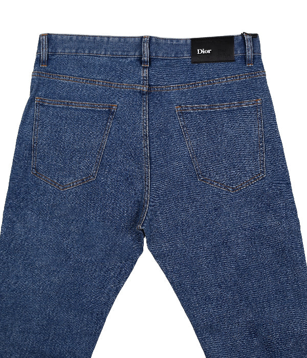 Christian Dior Slim Fit Stretch Cotton Men's Jeans|Stone Blue